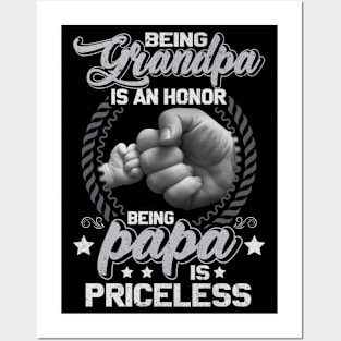 Being Papa Is Priceless Fathers Day For Grandpa Posters and Art